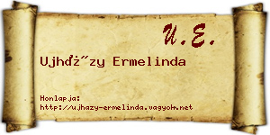 Ujházy Ermelinda névjegykártya